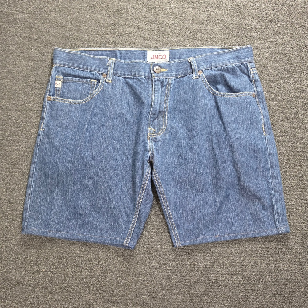 JNCO Shorts Mens 40 Blue Slim Straight 101 Cut Off Y2K Skate Streetwear Jorts
